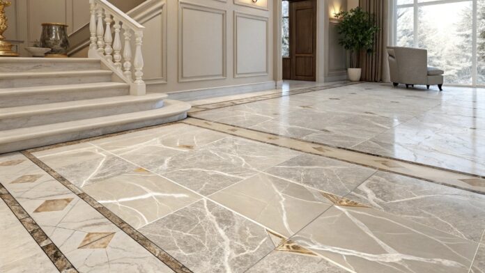 Керамическая плитка и керамогранит под мрамор: элегантность и долговечность