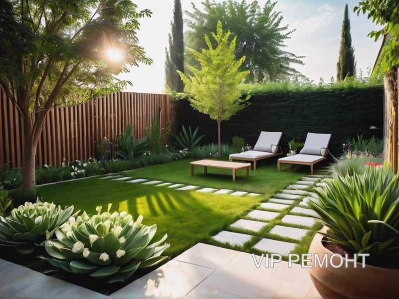 Кустарники и цветники