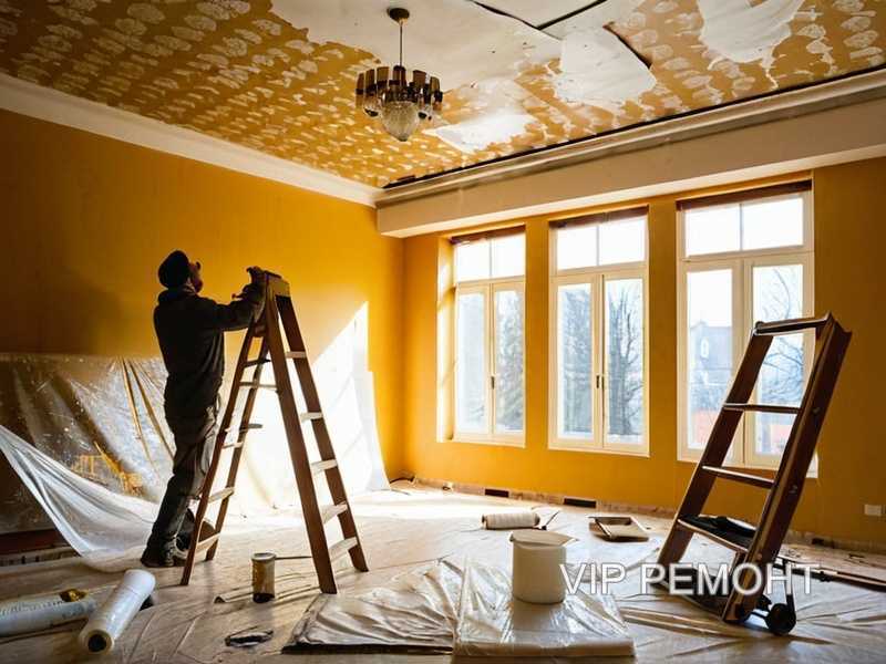 Поклейка обоев